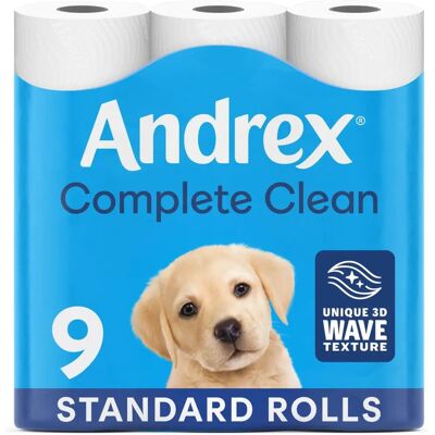 Andrex Classic Clean Toilet Tissue - Pack of 9 Andrex Classic Clean Toilet Tissue - Pack of 9