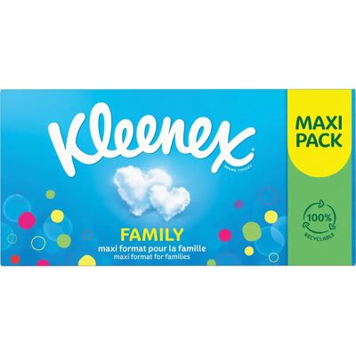 Kleenex Famille Mouchoirs - Mouchoirs Faciaux - Publicité Kleenex Famille Mouchoirs - Mouchoirs Faciaux - Publicité