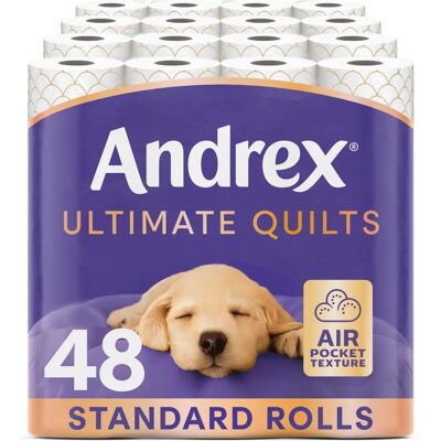 Andrex Supreme Quilts Brown 48 Pack - Toilet Paper Andrex Supreme Quilts Brown 48 Pack - Toilet Paper
