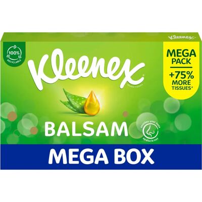 Kleenex Balsam Facial Tissues - 112 Sheets - Sensitive Skin Kleenex Balsam Facial Tissues - 112 Sheets - Sensitive Skin
