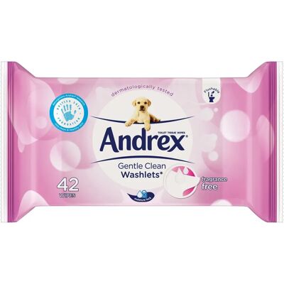 Andrex Washlets Flushable Toilet Tissue Wipes - Gentle Clean - Pack of 12 Andrex Washlets Flushable Toilet Tissue Wipes - Gentle Clean - Pack of 12