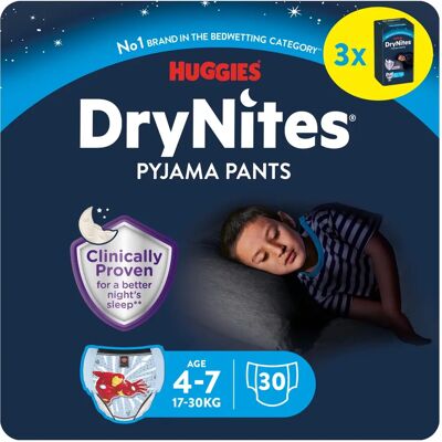 Huggies DryNites Spiderman Pajama Pants for Kids - 4-7 Years Huggies DryNites Spiderman Pajama Pants for Kids - 4-7 Years