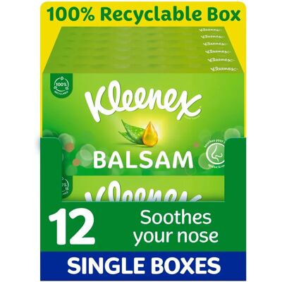 Kleenex Balsam Facial Tissues - Brown - 12 Boxes Kleenex Balsam Facial Tissues - Brown - 12 Boxes