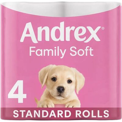 Andrex Toilet Roll Gentle Clean - Toilet Paper - 24 Rolls White Andrex Toilet Roll Gentle Clean - Toilet Paper - 24 Rolls White