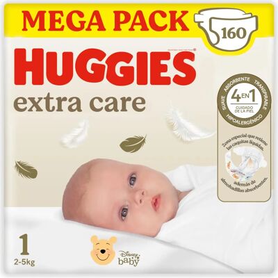Couches Huggies Taille 1 - Couches pour Bébé Couches Huggies Taille 1 - Couches pour Bébé