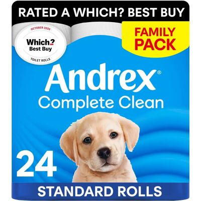 Andrex Classic Clean Toilet Rolls - 24 Toilet Roll Pack - Bulk Buy Toilet Roll - Toilet Paper Andrex Classic Clean Toilet Rolls - 24 Toilet Roll Pack - Bulk Buy Toilet Roll - Toilet Paper