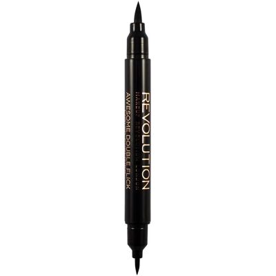 Eyeliner liquide Double Flick de Revolution Make Up - Noir - 1ml - Publicité Eyeliner liquide Double Flick de Revolution Make Up - Noir - 1ml - Publicité