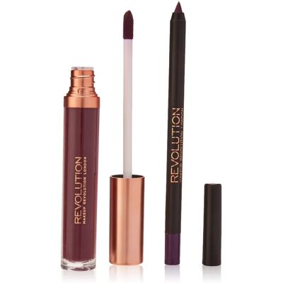 Makeup Revolution Retro Luxe Matte Lip Pencil + Lip Linerset - Lip Kit Makeup Revolution Retro Luxe Matte Lip Pencil + Lip Linerset - Lip Kit