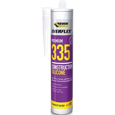 Silicone de construction blanc Everbuild Everflex 335WE 295ml - Publicité Silicone de construction blanc Everbuild Everflex 335WE 295ml - Publicité