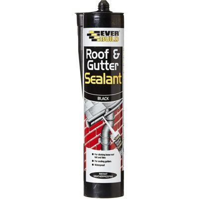 Everbuild Black Roof & Gutter Sealant - 310ml Everbuild Black Roof & Gutter Sealant - 310ml