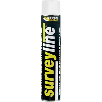 Everbuild Everbuild EVBSURVEYWH Surveyline Marker Spray White 700ml - Spray de Marquage - Publicité Everbuild Everbuild EVBSURVEYWH Surveyline Marker Spray White 700ml - Spray de Marquage - Publicité