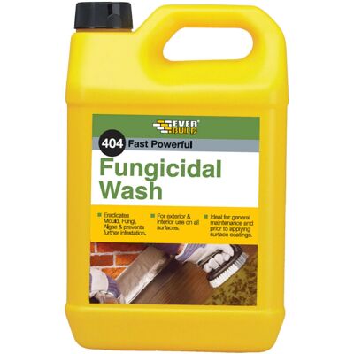 Everbuild 404 Fungicidal Wash Clear 5 Litre - Fungicidal Wash Everbuild 404 Fungicidal Wash Clear 5 Litre - Fungicidal Wash