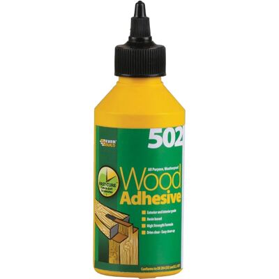 Everbuild 502 Impact Resistant Weatherproof Wood Adhesive - 250ml Everbuild 502 Impact Resistant Weatherproof Wood Adhesive - 250ml