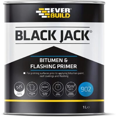 Everbuild Black Jack 902 Bitumen & Flashing Primer - Bitumen primer Everbuild Black Jack 902 Bitumen & Flashing Primer - Bitumen primer