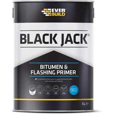 Everbuild Black Jack 902 Bitumen & Flashing Primer - 5L Everbuild Black Jack 902 Bitumen & Flashing Primer - 5L