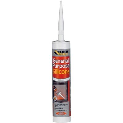 Everbuild Everbuild General Purpose Silicone Clear 280ml - Silicone Sealant Everbuild Everbuild General Purpose Silicone Clear 280ml - Silicone Sealant