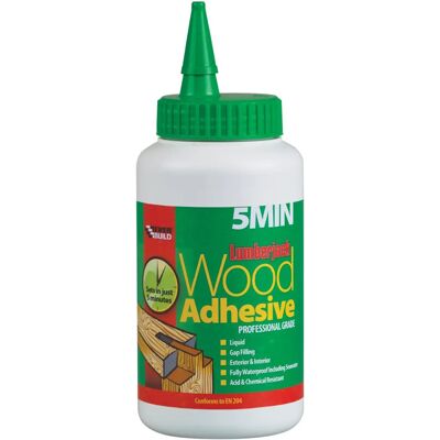 Everbuild Everbuild Lumberjack 5min Polyurethane Wood Adhesive - Strong Bonding, Waterproof, 750g Everbuild Everbuild Lumberjack 5min Polyurethane Wood Adhesive - Strong Bonding, Waterproof, 750g