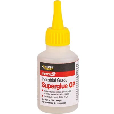 Everbuild CYN50 Superglue - 50g Clair Grade Industriel - Publicité Everbuild CYN50 Superglue - 50g Clair Grade Industriel - Publicité