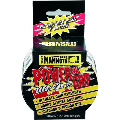 Nastro biadesivo Powergrip Mammoth di Everbuild - 50mm x 2,5m Nastro biadesivo Powergrip Mammoth di Everbuild - 50mm x 2,5m