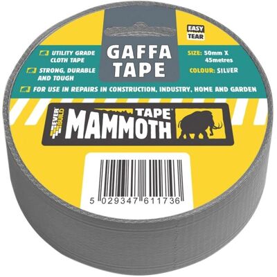 Everbuild Ruban Gaffa Argenté 50mm x 45m - Publicité Everbuild Ruban Gaffa Argenté 50mm x 45m - Publicité