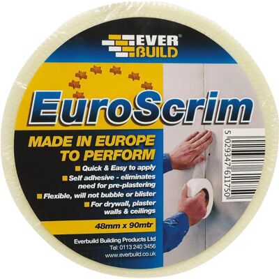 Cinta de enmascarar Everbuild EuroScrim Plateada - 48mm x 90m Cinta de enmascarar Everbuild EuroScrim Plateada - 48mm x 90m