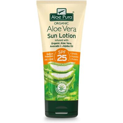 Aloe Pura Loción solar de Aloe Vera Orgánica SPF25 - Protector solar Aloe Pura Loción solar de Aloe Vera Orgánica SPF25 - Protector solar