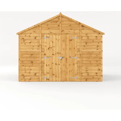 Mercia Brown 12ftx10ft Wooden Waterproof Premium Shiplap Modular Workshop Shed - Workshop Mercia Brown 12ftx10ft Wooden Waterproof Premium Shiplap Modular Workshop Shed - Workshop