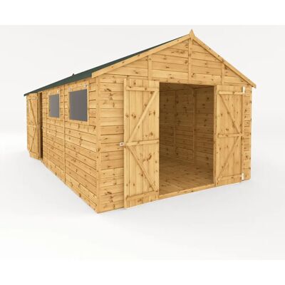 Mercia 20ft x 10ft Modular Workshop Shed - Brown Mercia 20ft x 10ft Modular Workshop Shed - Brown
