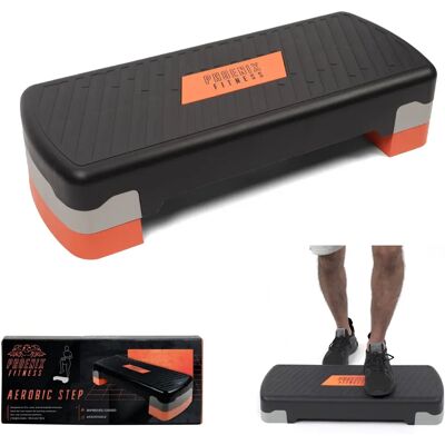 Regulowany step aerobowy Phoenix Fitness - Antypoślizgany, Lekki, 10/15cm Regulowany step aerobowy Phoenix Fitness - Antypoślizgany, Lekki, 10/15cm
