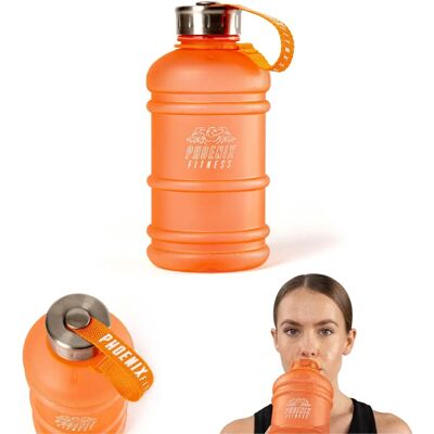 Phoenix Fitness 1L Orange Hydration Water Bottle - Sports Drink, Leakproof Phoenix Fitness 1L Orange Hydration Water Bottle - Sports Drink, Leakproof