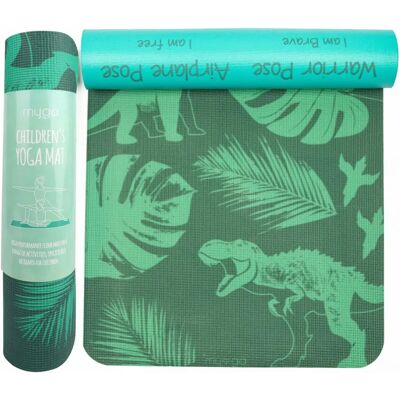 Matę do jogi dla dzieci Jurassic Jungle od Myga - Antypoślizgowa, Kolorowa Matę do jogi dla dzieci Jurassic Jungle od Myga - Antypoślizgowa, Kolorowa