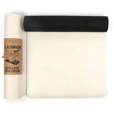 Tapis de yoga alignement grand crème - Tapis antidérapant pour yoga, Pilates et fitness - 205cm x 70cm - Supportif - Publicité Tapis de yoga alignement grand crème - Tapis antidérapant pour yoga, Pilates et fitness - 205cm x 70cm - Supportif - Publicité