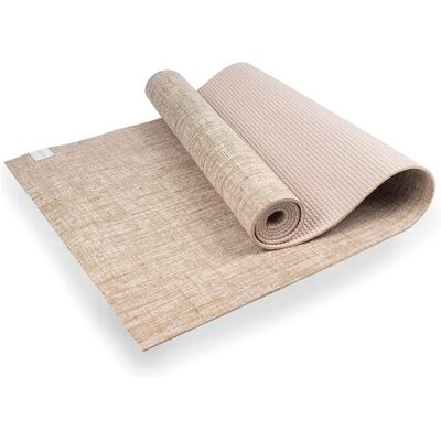 Myga Jute Yogamat - Natuurlijk Jute, 5mm - Antislip Oefenmat - Wit Myga Jute Yogamat - Natuurlijk Jute, 5mm - Antislip Oefenmat - Wit