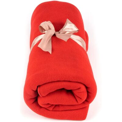 Myga Fleece Yoga Blanket - Supportive Reversible Cushion - Red - Yoga Blanket Myga Fleece Yoga Blanket - Supportive Reversible Cushion - Red - Yoga Blanket