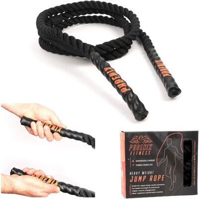 Phoenix Fitness Heavy Jump Rope - Black - Fitness & Cardio Equipment Phoenix Fitness Heavy Jump Rope - Black - Fitness & Cardio Equipment