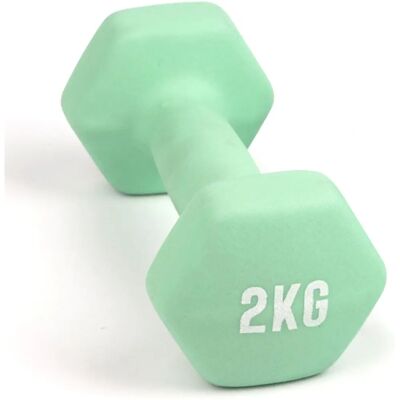 Myga Zeskantige Dumbbell - 2kg Lichtgroen - Dumbbell Myga Zeskantige Dumbbell - 2kg Lichtgroen - Dumbbell