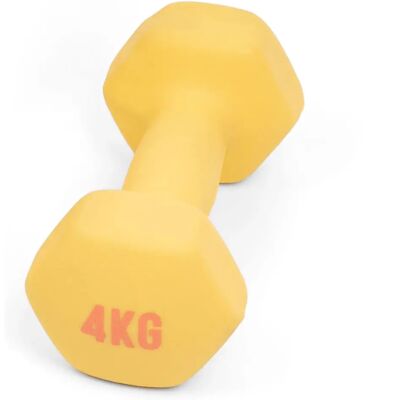 Myga Hexagonal Dumbbell - 4KG Pair Yellow - Dumbbell Myga Hexagonal Dumbbell - 4KG Pair Yellow - Dumbbell
