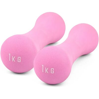 Phoenix Fitness Pink Neoprene Dumbbells - Pair - 1kg/1.5kg/2kg - Fitness Equipment Phoenix Fitness Pink Neoprene Dumbbells - Pair - 1kg/1.5kg/2kg - Fitness Equipment