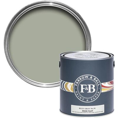 Farrow & Ball Dead Flat - Blue Gray 91 - Wall & Ceiling Paint Farrow & Ball Dead Flat - Blue Gray 91 - Wall & Ceiling Paint