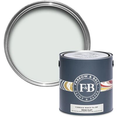 Farrow & Ball Dead Flat Cabbage White No.269 - 2.5L Farrow & Ball Dead Flat Cabbage White No.269 - 2.5L