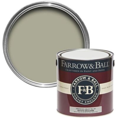 Farrow & Ball Gris Français No.18 - Peinture Intérieure - Publicité Farrow & Ball Gris Français No.18 - Peinture Intérieure - Publicité
