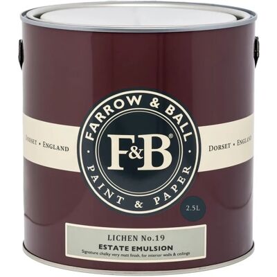 Farrow & Ball Estate Lichen No.19 Peinture Mate - 2,5L - Publicité Farrow & Ball Estate Lichen No.19 Peinture Mate - 2,5L - Publicité