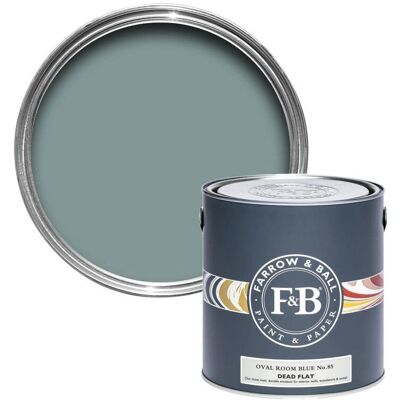 Farrow & Ball Dead Flat Oval Room Blue No.85 - 5L Farrow & Ball Dead Flat Oval Room Blue No.85 - 5L