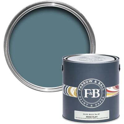 Farrow & Ball Dead Flat Sloe Blue No. 87 - 5L - Paint Farrow & Ball Dead Flat Sloe Blue No. 87 - 5L - Paint