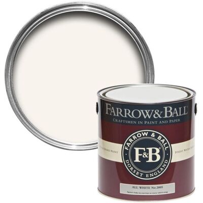 Farrow & Ball Exterior Masonry Paint All White No.2005 - 5L Farrow & Ball Exterior Masonry Paint All White No.2005 - 5L