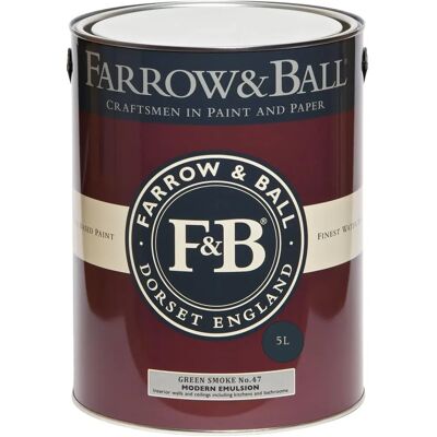 Farrow & Ball Green Smoke No.47 - 5L Paint Farrow & Ball Green Smoke No.47 - 5L Paint