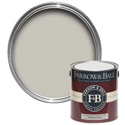 Farrow & Ball Cornforth White 5L Modern Emulsion - Paint Farrow & Ball Cornforth White 5L Modern Emulsion - Paint