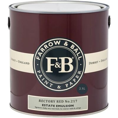 Farrow & Ball Estate Emulsion Archivton - 2,5L - Rouge Rectory 217 - Publicité Farrow & Ball Estate Emulsion Archivton - 2,5L - Rouge Rectory 217 - Publicité