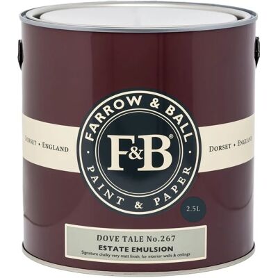 Farrow & Ball Dove Tale No.267 - Peinture Mate Intérieure 2,5L - Publicité Farrow & Ball Dove Tale No.267 - Peinture Mate Intérieure 2,5L - Publicité