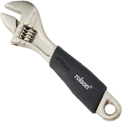 Rolson Heavy Duty Adjustable Wrench - 150mm, Rubber Grip, 21mm Jaw Rolson Heavy Duty Adjustable Wrench - 150mm, Rubber Grip, 21mm Jaw